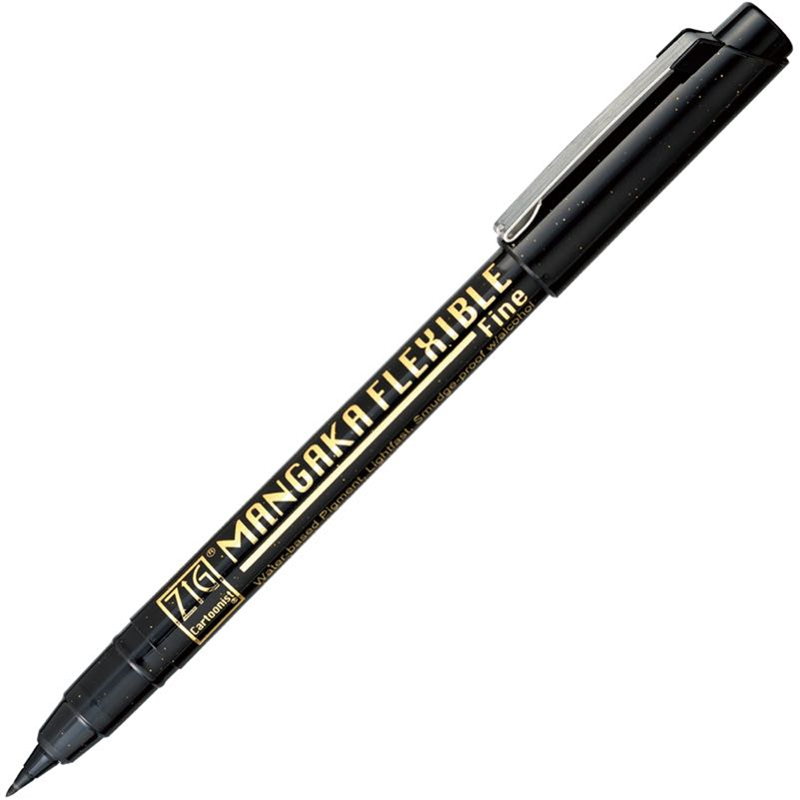 ZIG MANGAKA ÇİZİM KALEMİ FLEXIBLE CNMF FINE SİYAH