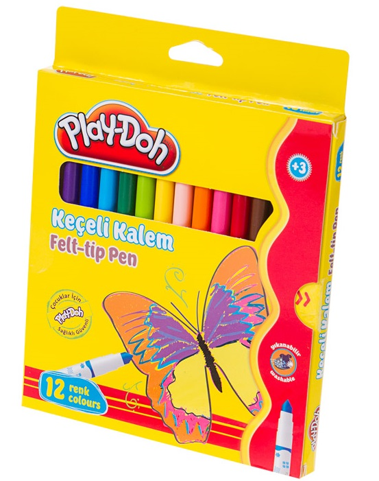 PLAY-DOH KEÇELİ KALEM 12 RENK 5MM KE-007