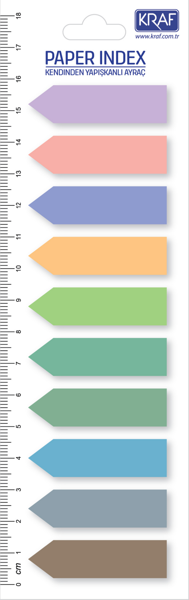 KRAF INDEX FILM (PP) 12x44MM OK ŞEKİLLİ 10 RENK X 20 YP 51245