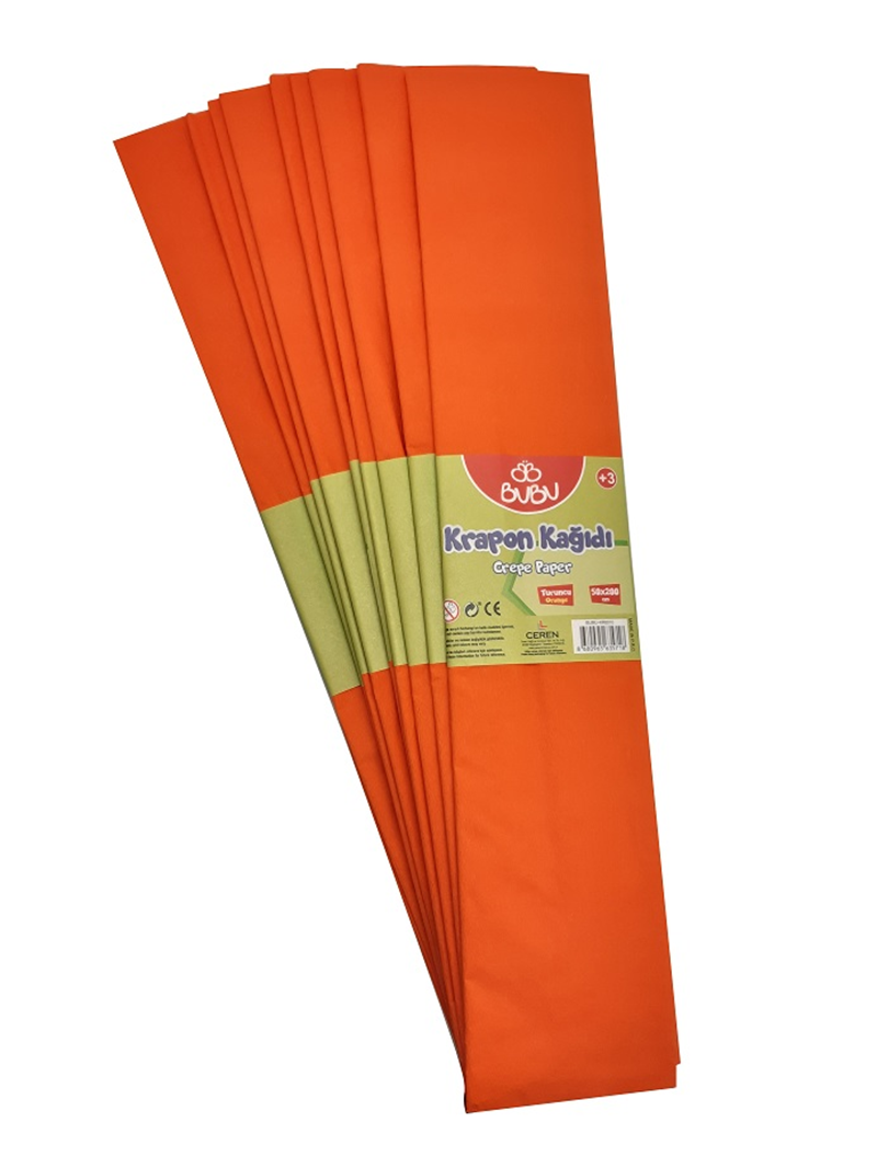 BU-BU KREPON KAĞIDI TURUNCU 10 LU KR0010