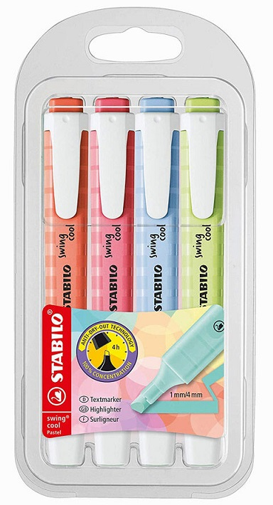 STABILO FOSFORLU KALEM SWING COOL PASTEL SET 4 LÜ 275/4-08-1