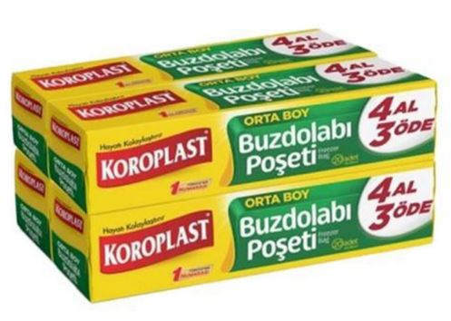 KOROPLAST BUZDOLABI POŞETİ ORTA BOY 24x38 20 Lİ 4 AL 3 ÖDE PR00280