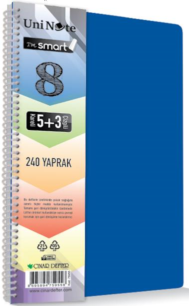 ÇINAR DEFTER A4 I M SMART SEPERATÖRLÜ 4K+3Ç 175 YP. 62054