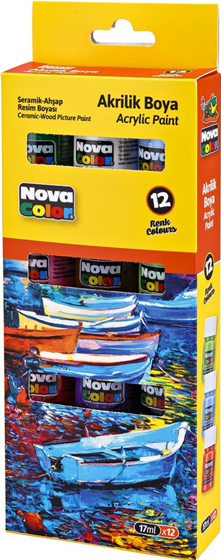 NOVA COLOR AKRİLİK BOYA ŞİŞE 17 ML 12 Lİ NC-2008
