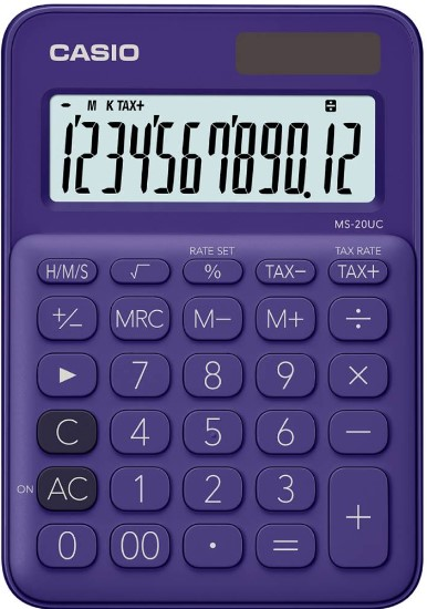 CASIO HESAP MAKİNESİ MASAÜSTÜ MS-20UC-PL 12 HANE