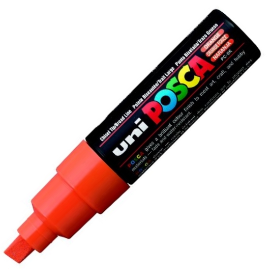 Posca PC-8K Boyama Markörü 8 mm Kesik Uç TURUNCU