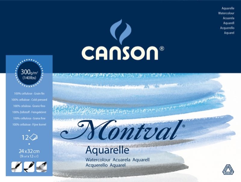 CANSON SULU BOYA BLOĞU MONTVAL 24x32 300 GR 12 SF 200807319