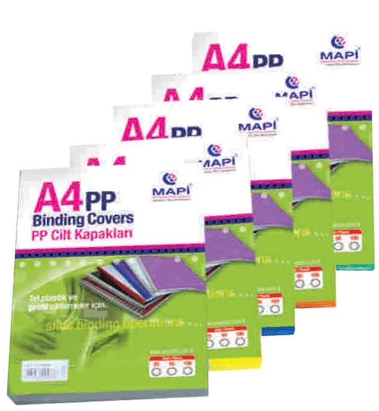 MAPİ CİLT KAPAĞI PP A4 450 MİC. SİYAH 50Lİ 2042501