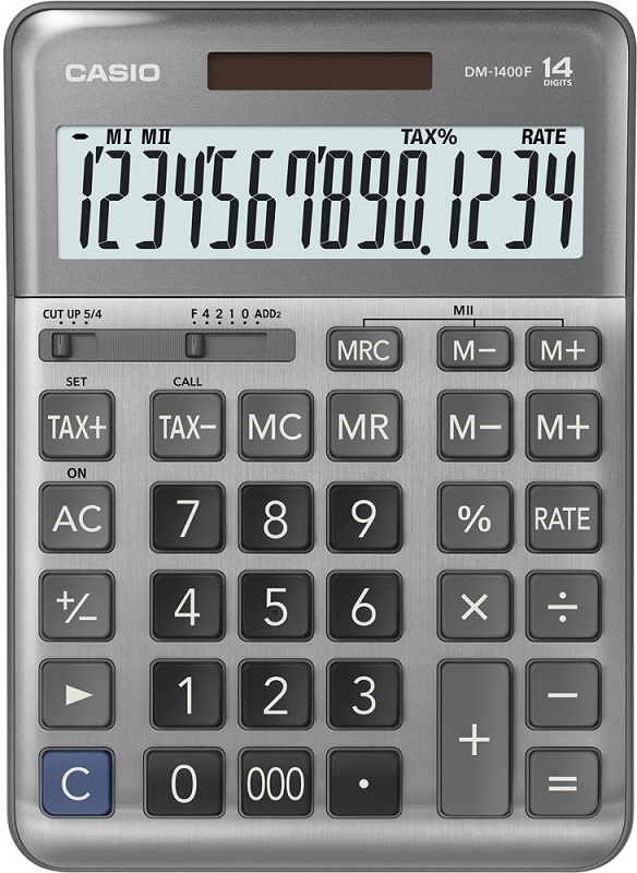 CASIO HESAP MAKİNESİ MASAÜSTÜ DM-1400F 14 HANE