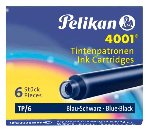 PELİKAN DOLMA KALEM KARTUŞU 4001 KÜÇÜK ROYAL SİYAH 6 LI 301218