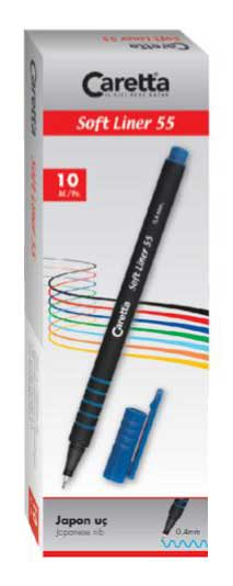 CARETTA KEÇELİ KALEM 55 SOFT LINER 10 LU AÇIK YEŞİL C-55-18-T