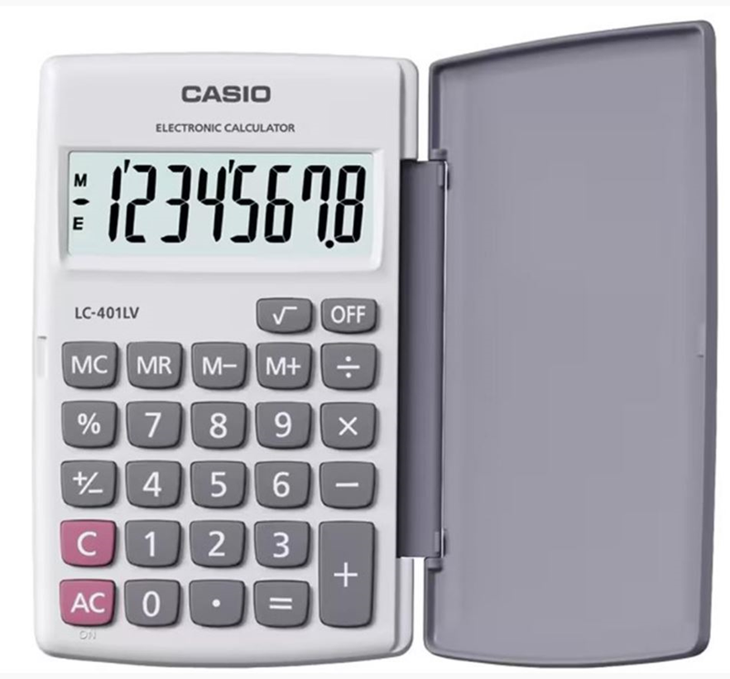CASIO HESAP MAKİNESİ CEP TİPİ LC-401LV-WE