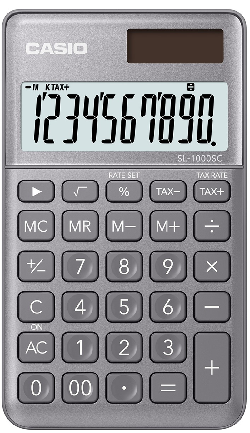 CASIO HESAP MAKİNESİ MASAÜSTÜ SL-1000SC-GY-N-DP EFLATUN