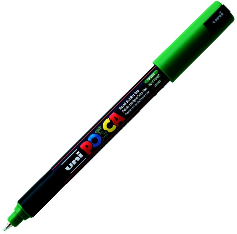 Ball Posca 0.7mm Fine Poster Markörü Yeşil (6) / Pc1mr