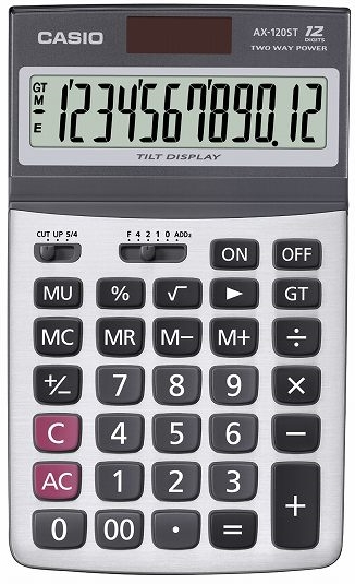 CASIO HESAP MAKİNESİ MASAÜSTÜ AX-120ST 12 HANE