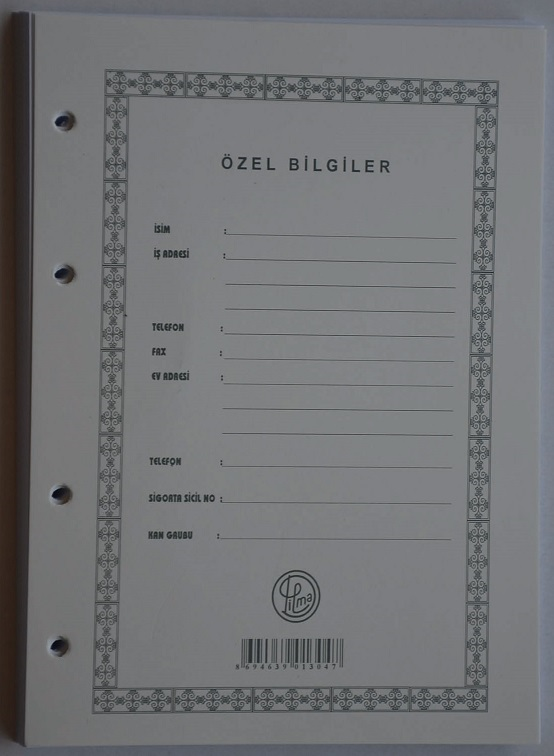 DİLMAN CARİ HESAP KLASÖRÜ YEDEĞİ A5 1304