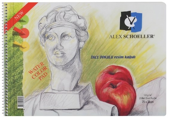 ALEX RESİM DEFTERİ 120GR 25x35 SPİRALLİ 15 YP 120.25