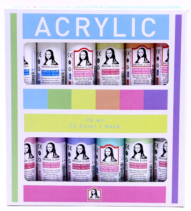 SÜDOR AKRİLİK BOYA SET MONALISA 12x70ML CHALK SD150-X16