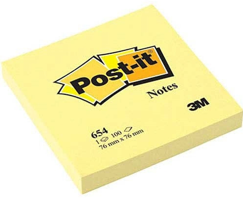 POST-IT YAPIŞKANLI NOT KAĞIDI SARI 76X76MM 654