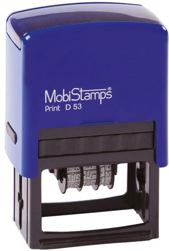 MOBİSTAMPS TARİH KAŞE DİKDÖRTGEN D-53 SİYAH KEÇELİ