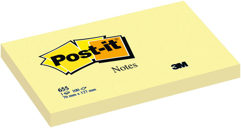 POST-IT YAPIŞKANLI NOT KAĞIDI SARI 76X127MM 655