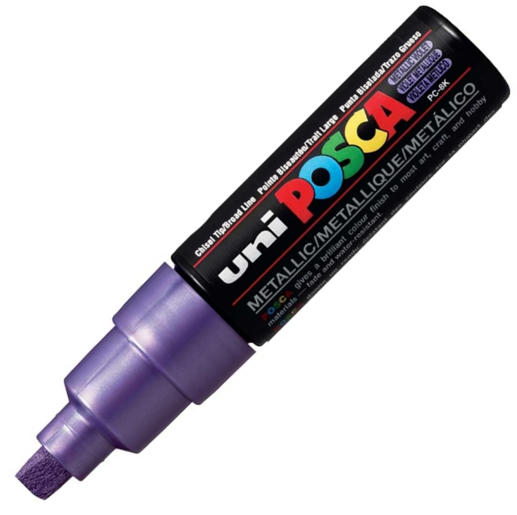 UNİ POSTER MARKÖRÜ POSCA PC-8K 8.0 METALİK MOR