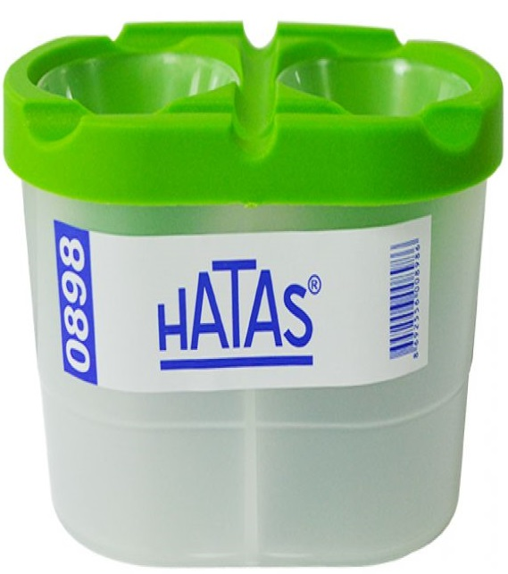 HATAS FIRÇA TEMİZLEME KABI 2 BÖLMELİ EKO 0898
