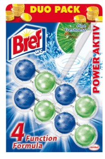 BREF KLOZET KOKUSU POWER AKTIV İKİLİ 8 TOP ÇAM 100 GR