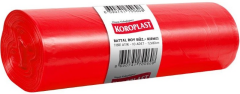 KOROPLAST ÇÖP TORBASI BATTAL 72x80 TIBBİ ATIK KIRMIZI BÜZGÜLÜ 560 GR 10 LU 100 MİC. ST01600107