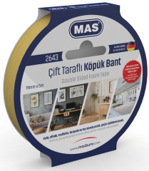 MAS ÇİFT TARAFLI KÖPÜK BANT 19MM X 5M 2643