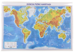 İNTER EĞİTİM HARİTA DÜNYA SİYASİ-FİZİKİ ASKILI 819