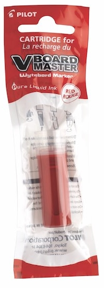 PILOT BEYAZ TAHTA KALEMİ V-BOARD MASTER  KARTUŞU KIRMIZI WBS-VBM-R