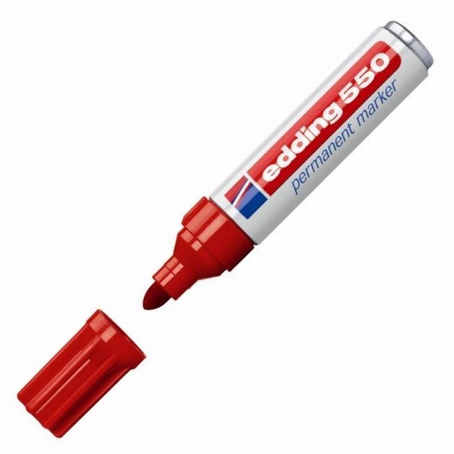 EDDING PERMANENT MARKÖR E-550 KIRMIZI