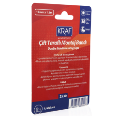 KRAF MONTAJ BANDI ÇİFT TARAFLI İÇ MEKAN 19mm x 1,5m 2530G