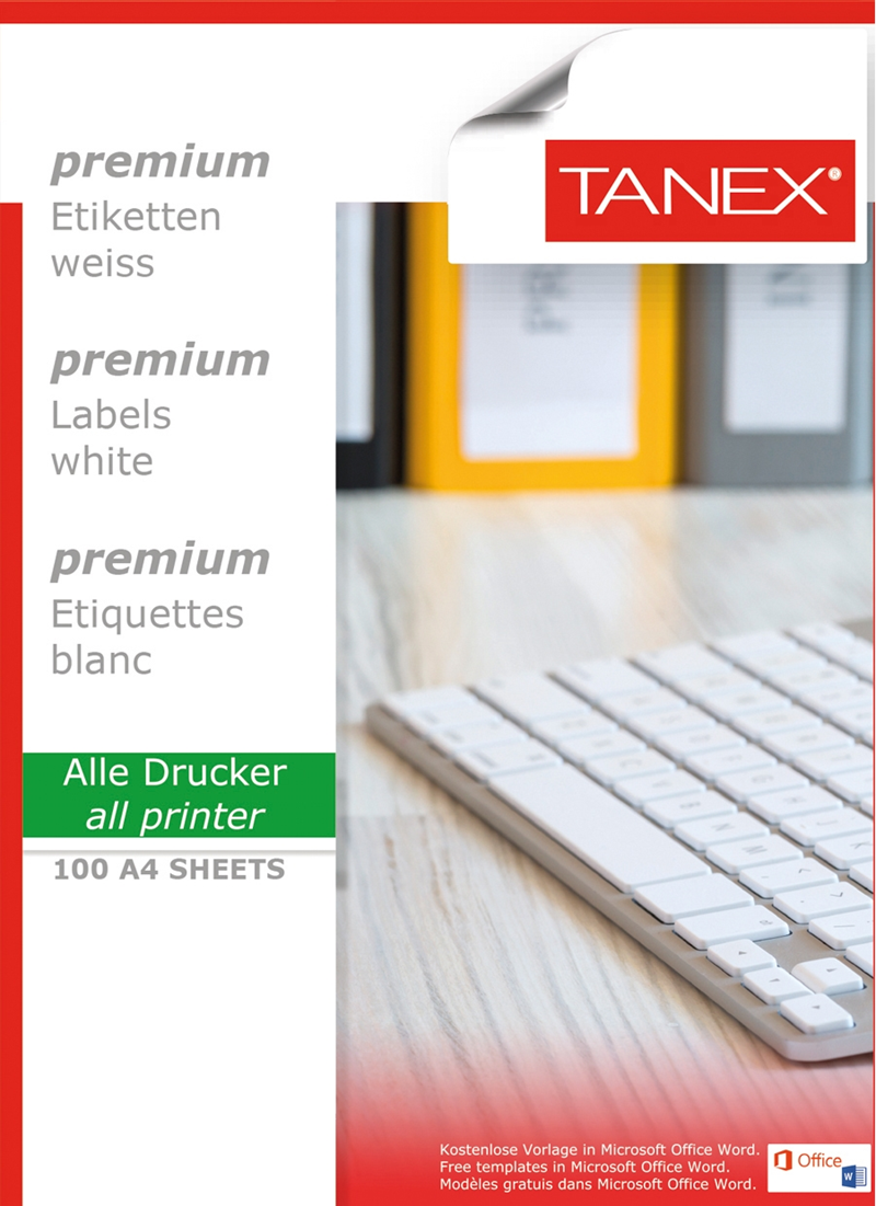TANEX LASER ETİKET TW-2421 66.5 X 41 MM 100 LÜ
