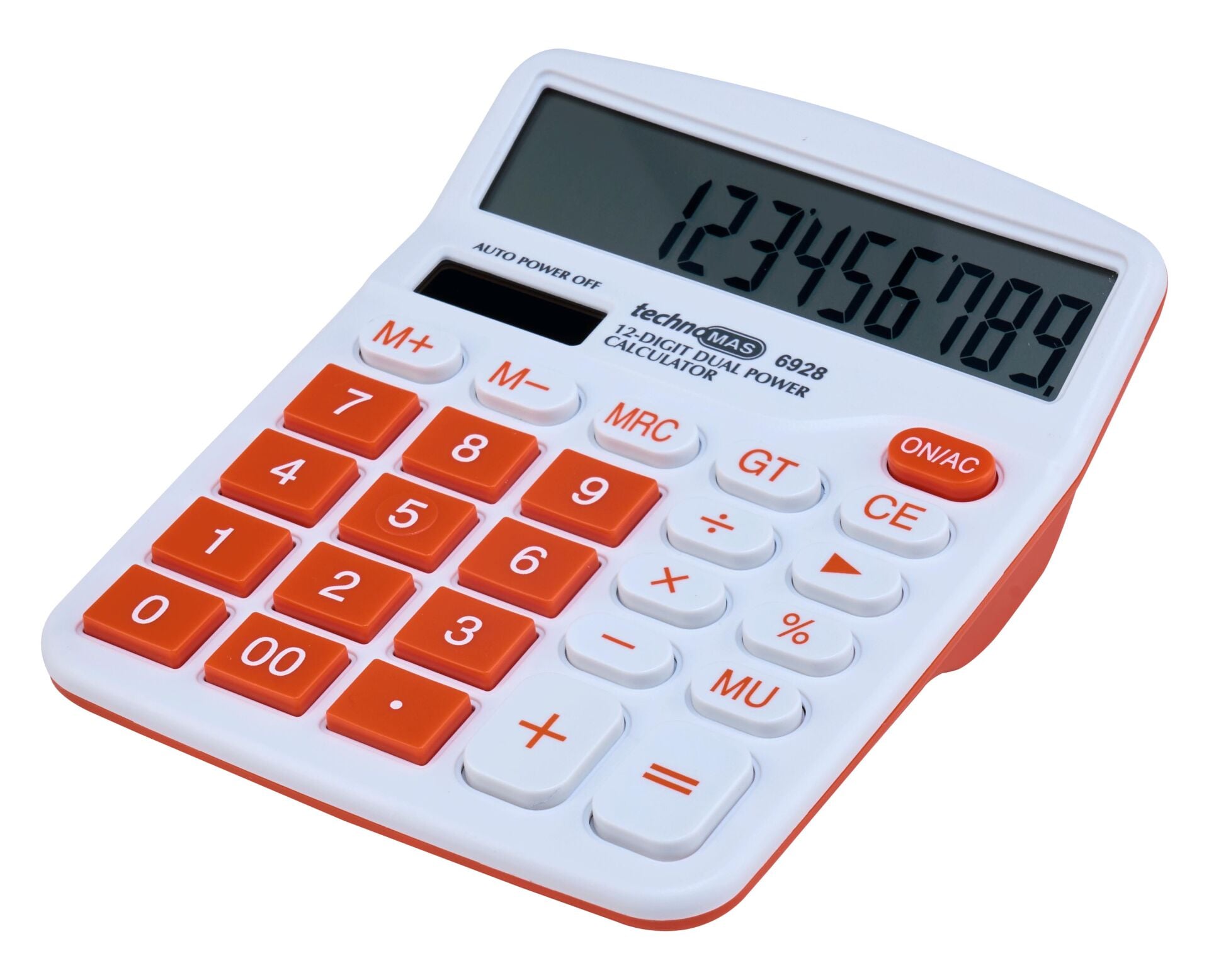 MAS HESAP MAKİNESİ 6928 12 HANE OFİS TİPİ RENKLİ SERİ ORANJ