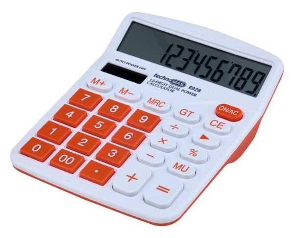 MAS HESAP MAKİNESİ 6928 12 HANE OFİS TİPİ RENKLİ SERİ ORANJ