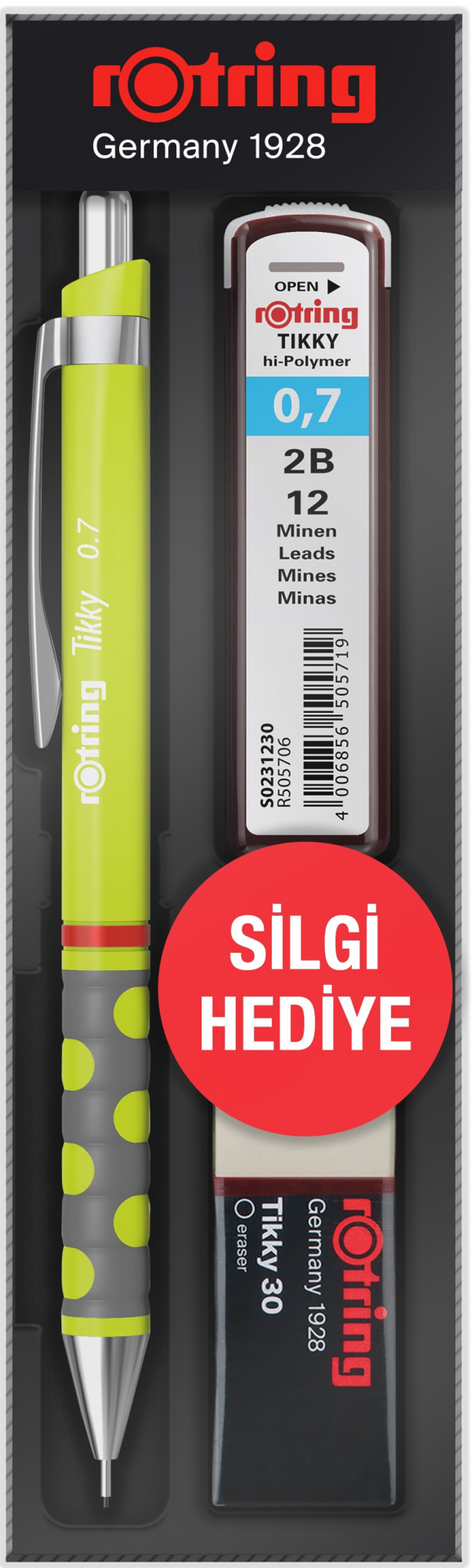 ROTRİNG VERSATİL KALEM TIKKY OKUL SETİ 0.7 LİMON YEŞİLİ