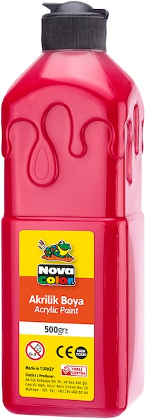 NOVA COLOR AKRİLİK BOYA 500 GR KIRMIZI NC-382