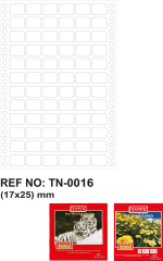 TANEX BİLGİSAYAR ETİKETİ TW-0016 17 X 25 MM 6 LI