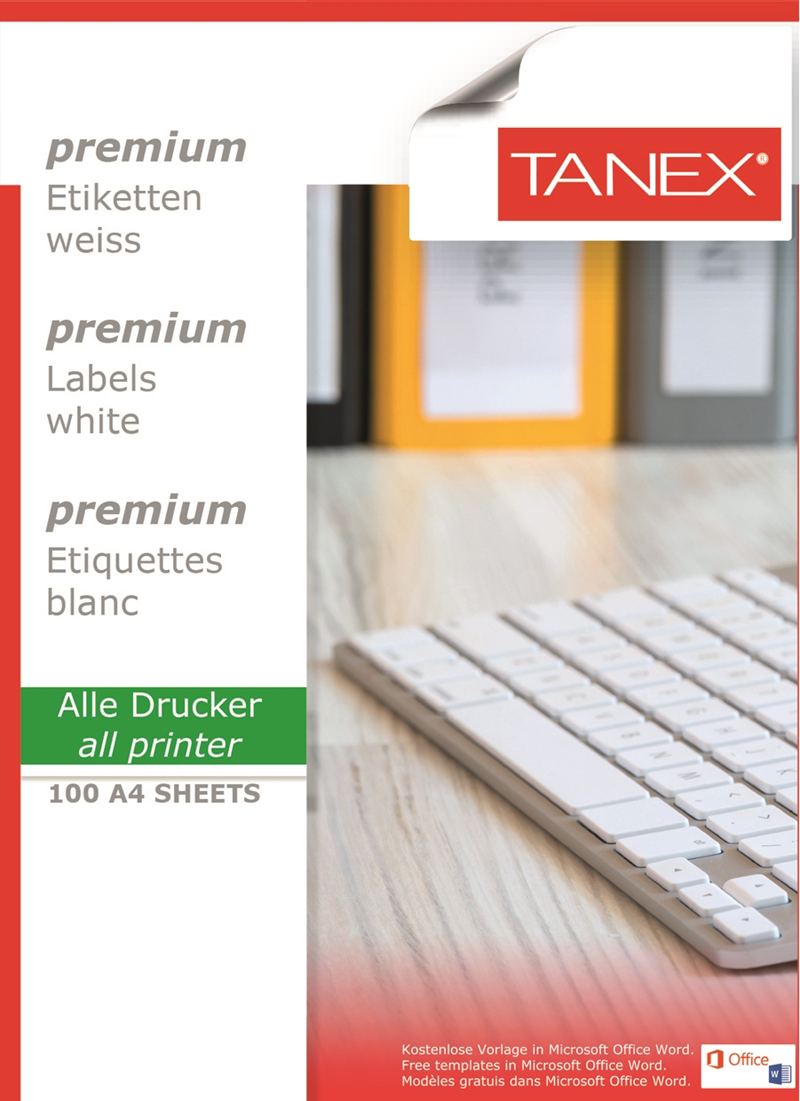 TANEX LASER ETİKET TW-2000 210 X 297 MM ( 1 ) 100 LÜ