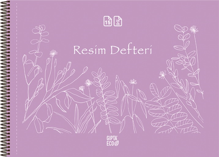 GIPTA RESİM DEFTERİ EKO 35x50 SPİRALLİ 25 YP. 4957