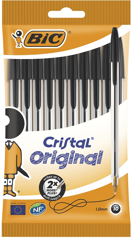 Siyah Cristal Original Tükenmez Kalemler 10 Adet