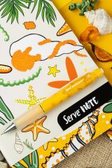 SERVE DEFTER SETI - DESENLİ HARDAL SARI KUTULU SV-NTSETDHSKT