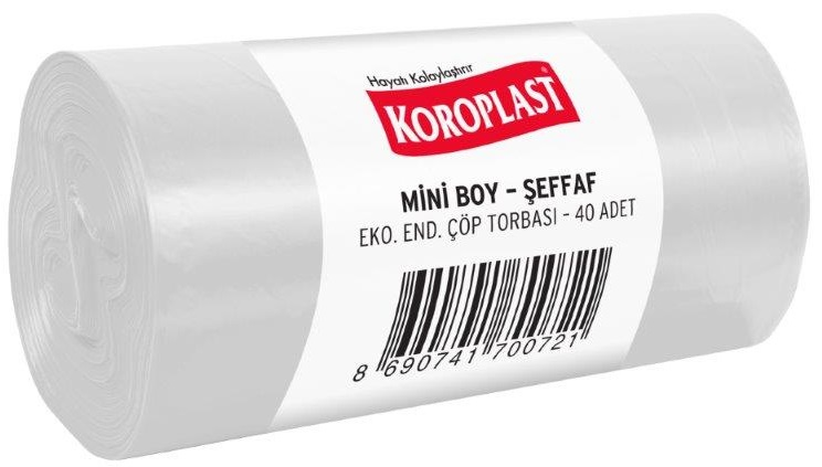 KOROPLAST ÇÖP TORBASI EKO END.ŞEFFAF MİNİ 40x50 83 GR 40 LI 11 MİC. ST01500334