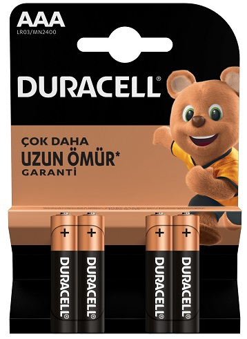 DURACELL PİL 4 LÜ AAA İNCE KALEM