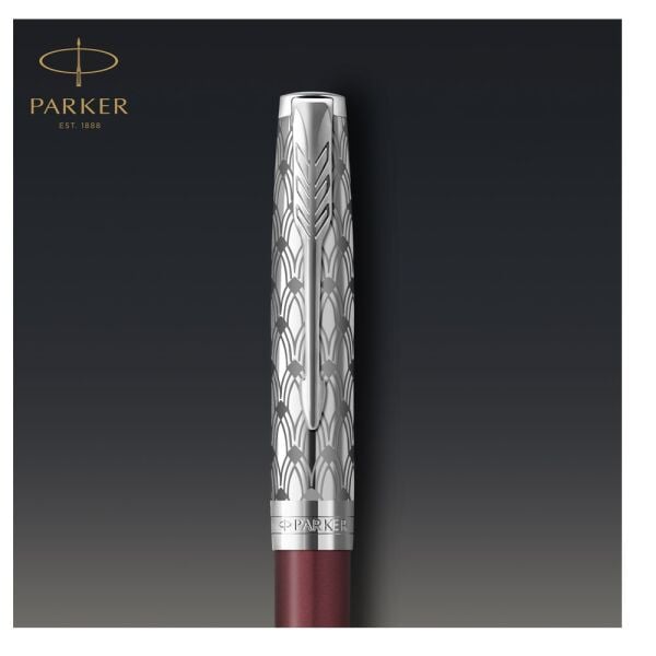 PARKER DOLMA KALEM SONNET CT METAL KIRMIZI 18K F UÇ 2119650