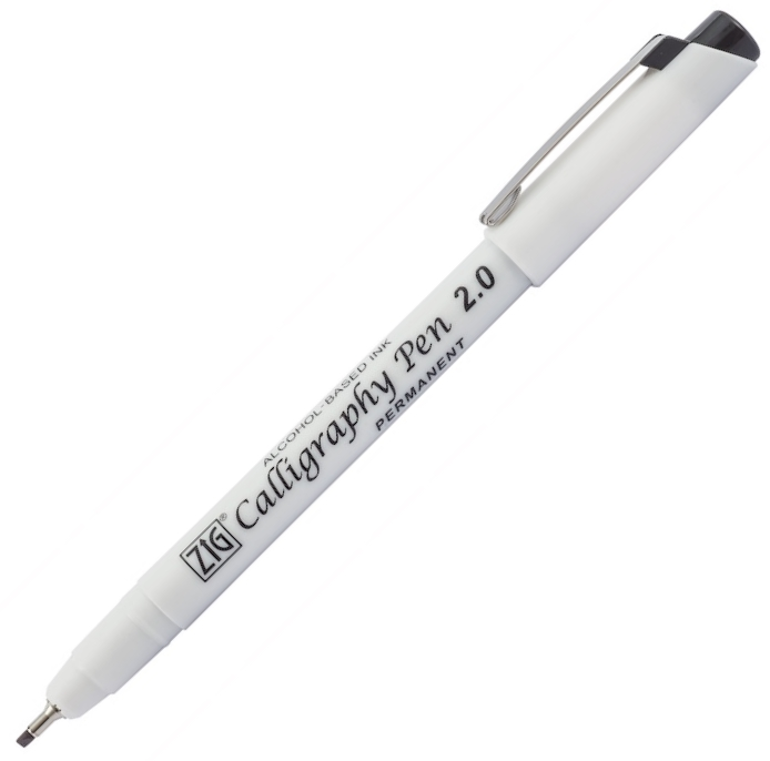 ZIG KALİGRAFİ KALEMİ PCA-210 PERMANENT 2,0MM SİYAH