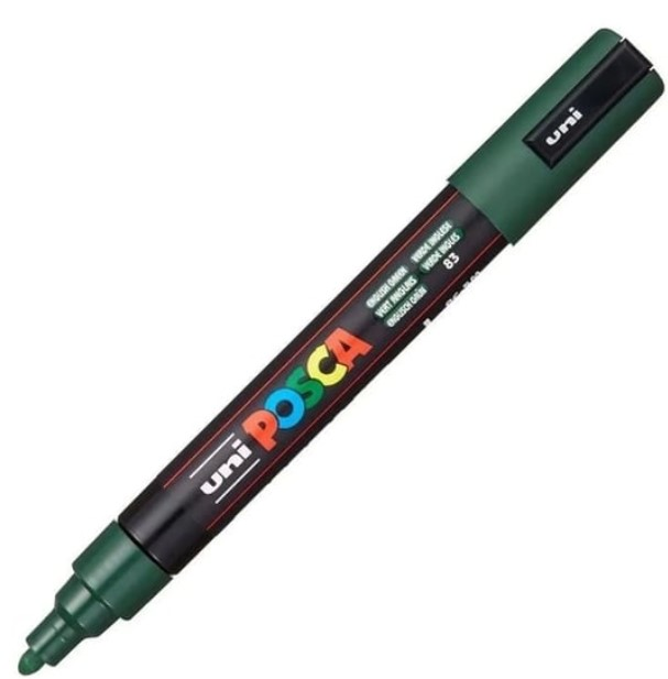 UNİ POSTER MARKÖRÜ POSCA 1.8-2.5 PC-5M İNGİLİZ YEŞİLİ