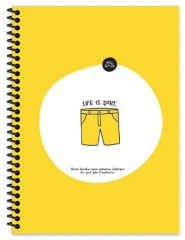KESKİN DEFTER HİSLİ ŞEYLER ŞORT 18,5x25 SPİRALLİ KARTON KAPAK STICKERLİ 80 YP. ÇİZGİLİ 500634